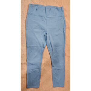 Fabletics Motion365 High-Wsisted Crop Ankle Blue Leggings Women's Large